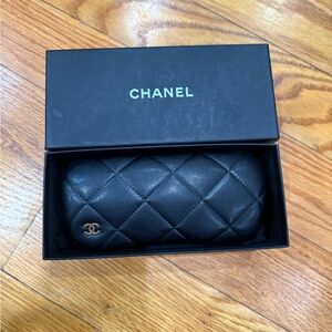 Chanel Quilted Leather Black Sunglasses Case